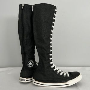 platform knee high converse